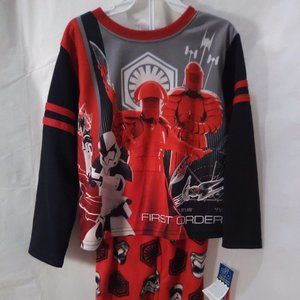 Star Wars Trooper Boys 2-pc Pajamas Set Color Red/Black Size 4/5 NWT